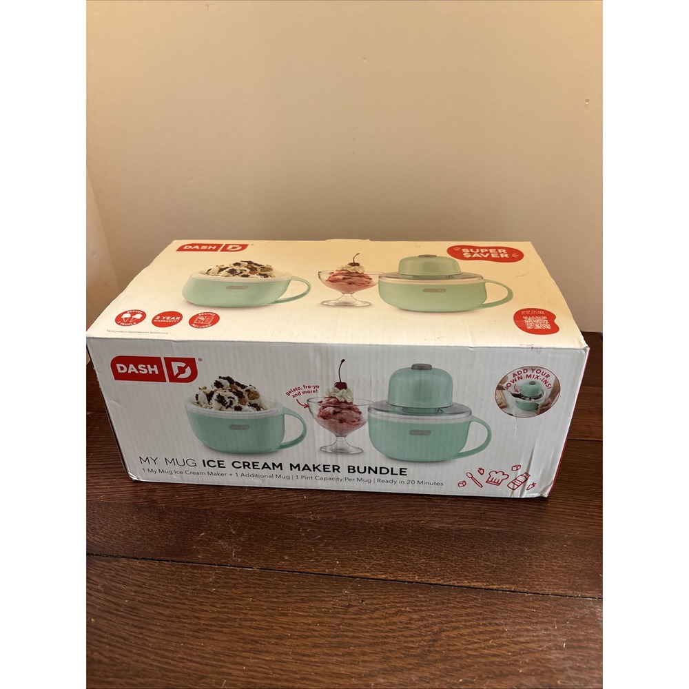 My Mug Ice Cream Maker Machine Bundle (Aqua): Multi-Purpose Soft Serve Dash
